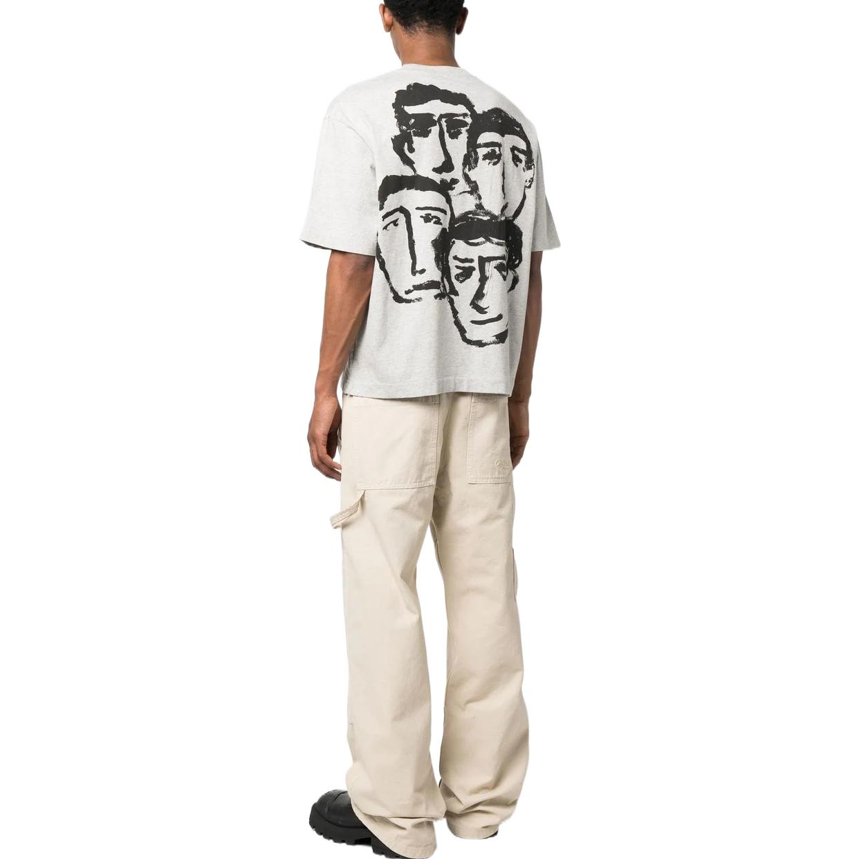 OFF-WHITE Logo Graphic Print Gray Short Sleeve T-Shirt  Loose Fit. OMAA120S23JER0050810 圖 4