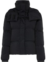 Off-White Logo Hooded Down Puffer Jacket Black/White Off-White Logo Hooded Down Puffer Jacket Black/White