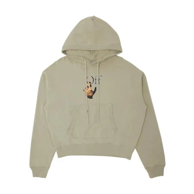 OFF-WHITE Logo Hoodie Pullover Grey White OMBB073F21FLE0021784