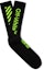 Buy Off-White Logo Intarsia Stretch Knit Socks (SS19) Black/Neon Green