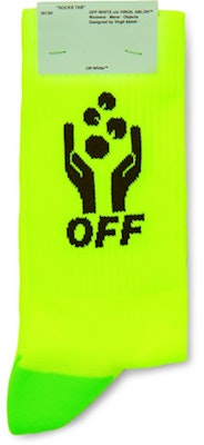 Off-White Logo Intarsia Stretch Knit Socks (SS19) Neon Yellow/Neon Green/Black Lookbook Off-White Logo Intarsia Stretch Knit Socks (SS19) Neon Yellow/Neon Green/Black