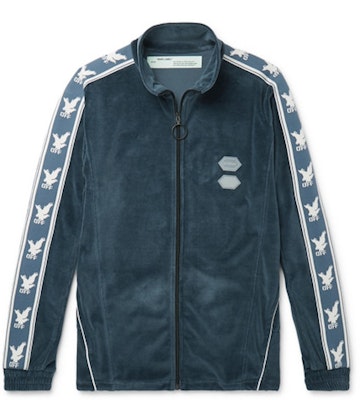 오프화이트 로고 벨루어 트랙탑 (블루/화이트)
Buy 오프화이트 로고 벨루어 트랙탑 (블루/화이트)