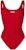 Off-White Logo One Piece Swimsuit Red/White