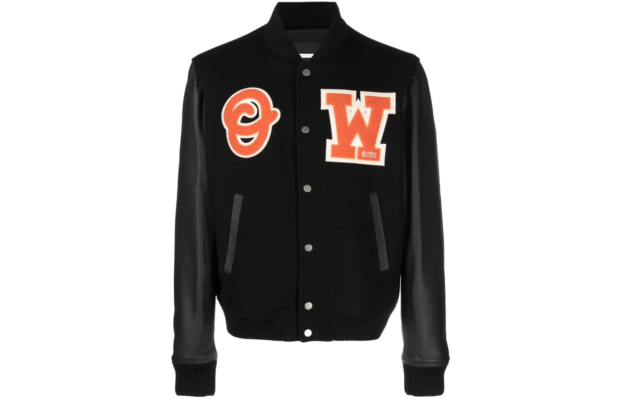 OFF-WHITE Logo Patch Varsity Jacket  Casualwear OMJA059C99LEA0051020