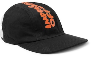 Off-White Logo Print Baseball Hat Black/Orange Off-White Logo Print Baseball Hat Black/Orange