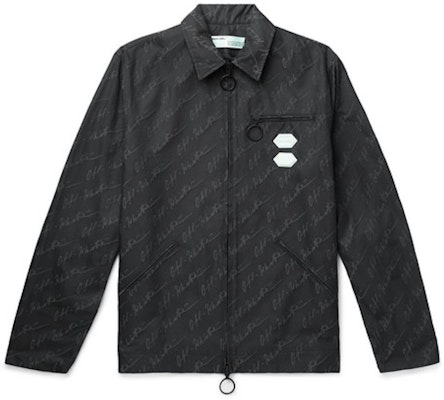 Off-White Logo Print Canvas Jacket Black Buy Off-White Logo Print Canvas Jacket Black