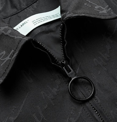 Off-White Logo Print Canvas Jacket Black Lookbook Off-White Logo Print Canvas Jacket Black