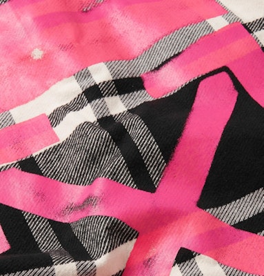 Off-White Logo Print Checked Flannel Overshirt Black/White/Pink Lookbook Off-White Logo Print Checked Flannel Overshirt Black/White/Pink