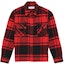Buy Off-White Logo Print Checkered Flannel Overshirt Red/Black