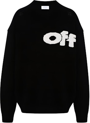 オフホワイト ロゴ プリント 長袖 クルーネック セーター ブラック レギュラーフィット. OMHE198F24KNI001100A Buy オフホワイト ロゴ プリント 長袖 クルーネック セーター ブラック レギュラーフィット. OMHE198F24KNI001100A