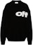 Buy オフホワイト ロゴ プリント 長袖 クルーネック セーター ブラック レギュラーフィット. OMHE198F24KNI001100A