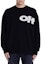 Order オフホワイト ロゴ プリント 長袖 クルーネック セーター ブラック レギュラーフィット. OMHE198F24KNI001100A