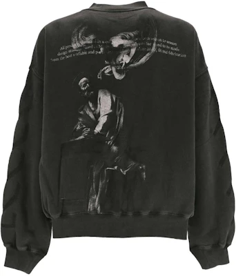 OFF-WHITE Logo Print Crewneck Lengan Panjang Sweatshirt Hitam OMBA070C99FLE0021077 Lookbook OFF-WHITE Logo Print Crewneck Lengan Panjang Sweatshirt Hitam OMBA070C99FLE0021077