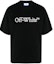 Order OFF-WHITE ロゴプリント クルーネック ルーズフィット Tシャツ ブラック OMAA120C99JER0081001