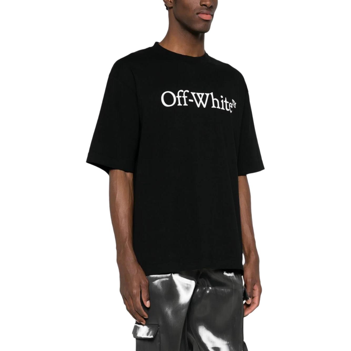 Purchase OFF-WHITE ロゴプリント クルーネック ルーズフィット Tシャツ ブラック OMAA120C99JER0081001