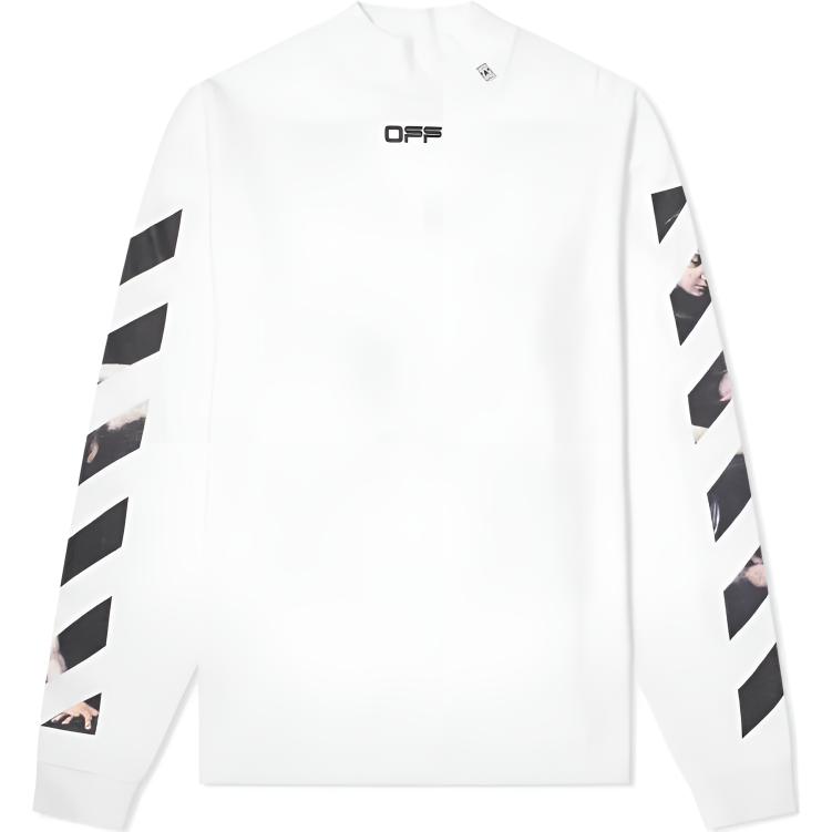 Off-White Logo Print Crewneck Oversized Long-Sleeve Sweatshirt White () OMAB032S201850040188
