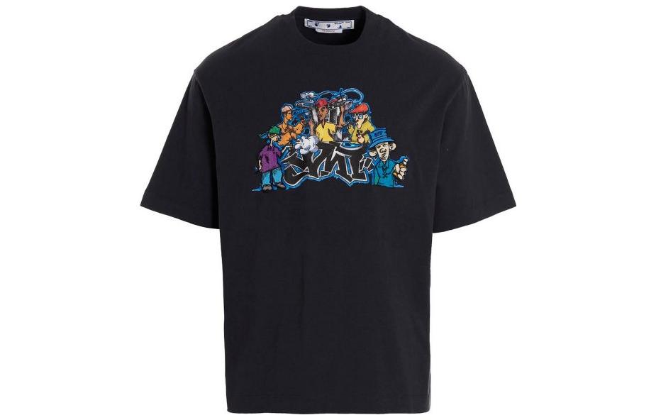 OFF-WHITE Logo Print Crewneck Short Sleeve T-Shirt for Men OMAA120F22JER0114684 圖 2