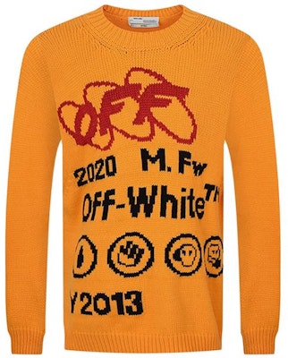 Suéter Cuello Redondo OFF-WHITE Logo Naranja. OMHE032F19E370166010 Order Suéter Cuello Redondo OFF-WHITE Logo Naranja. OMHE032F19E370166010