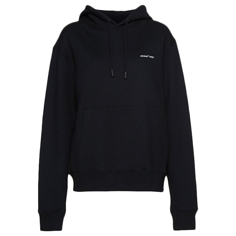 Off-White Logo Print Hoodie Black/White