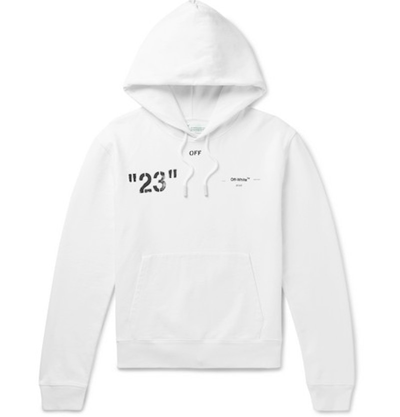 Off-White Logo Print Hoodie White
