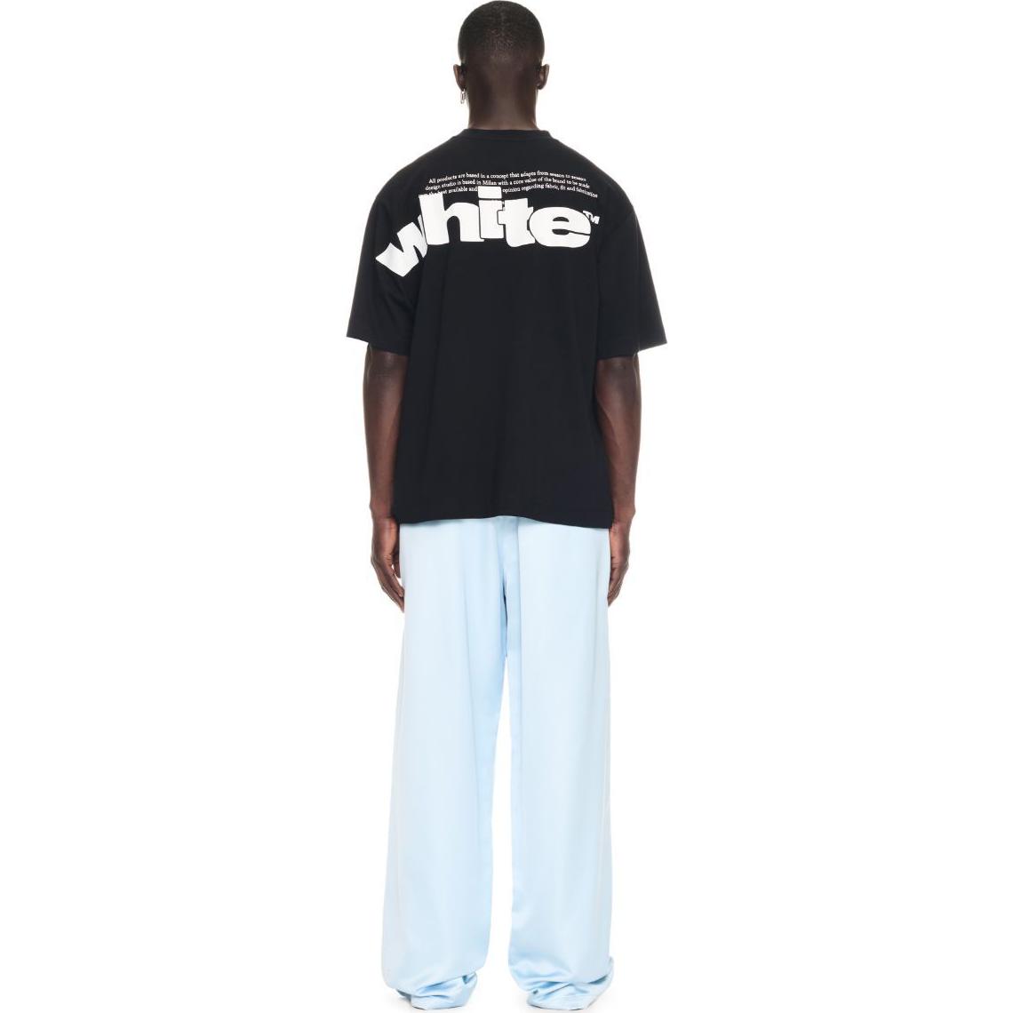 OFF-WHITE Logo Print Oversized Black Crewneck T-Shirt  Fashion OMAA120F24JER00G1001 圖 3