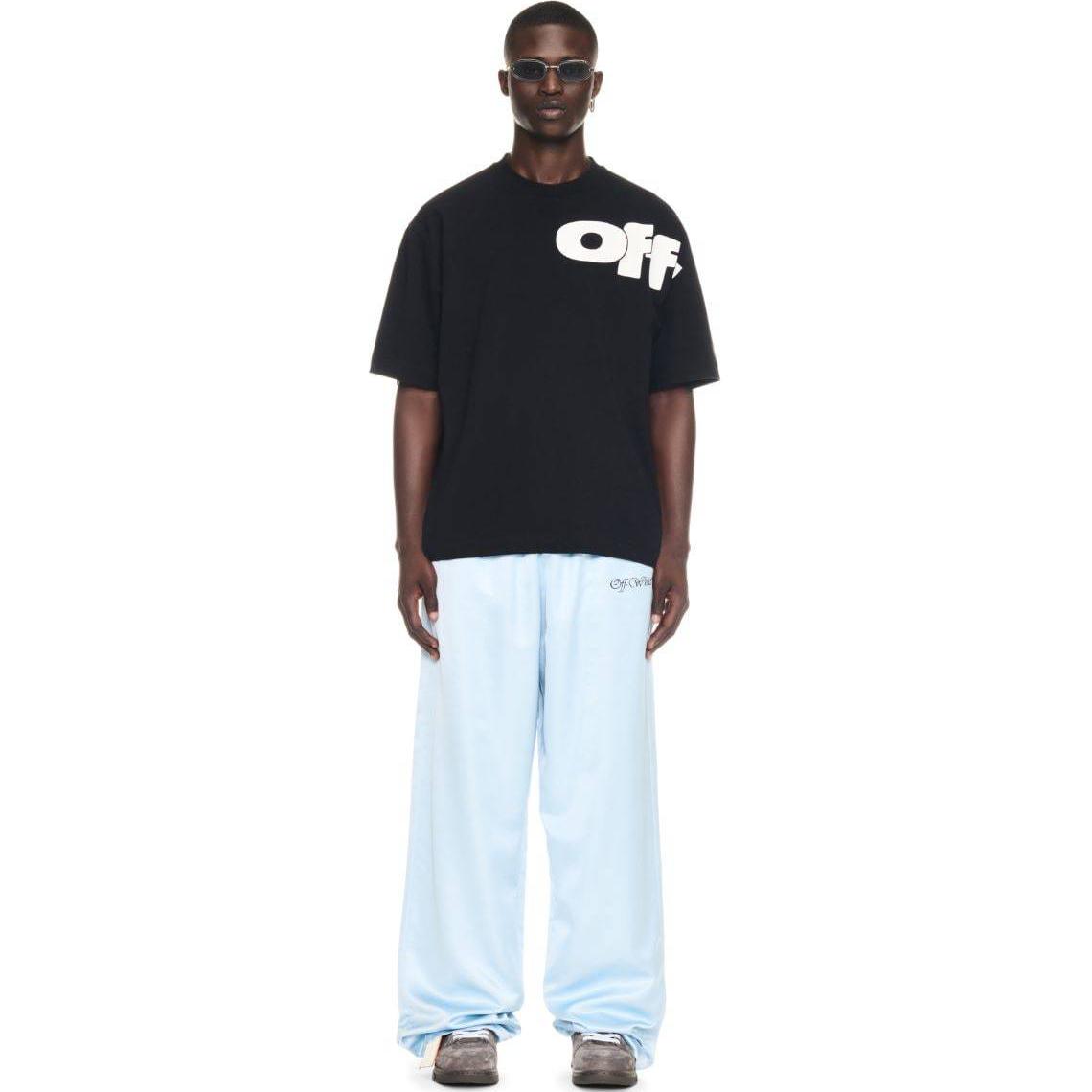 OFF-WHITE Logo Print Oversized Black Crewneck T-Shirt  Fashion OMAA120F24JER00G1001 圖 4