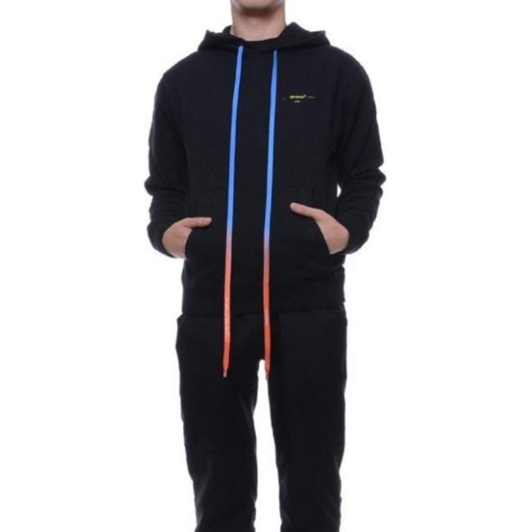 Off-White Logo Print Pullover Hoodie Black OMBB034F19E30010O-1060