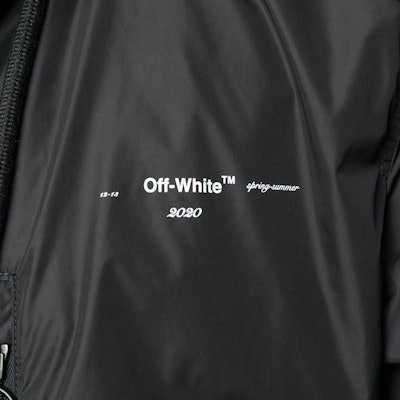Off-White Logo Print Raincoat Black/White Order Off-White Logo Print Raincoat Black/White