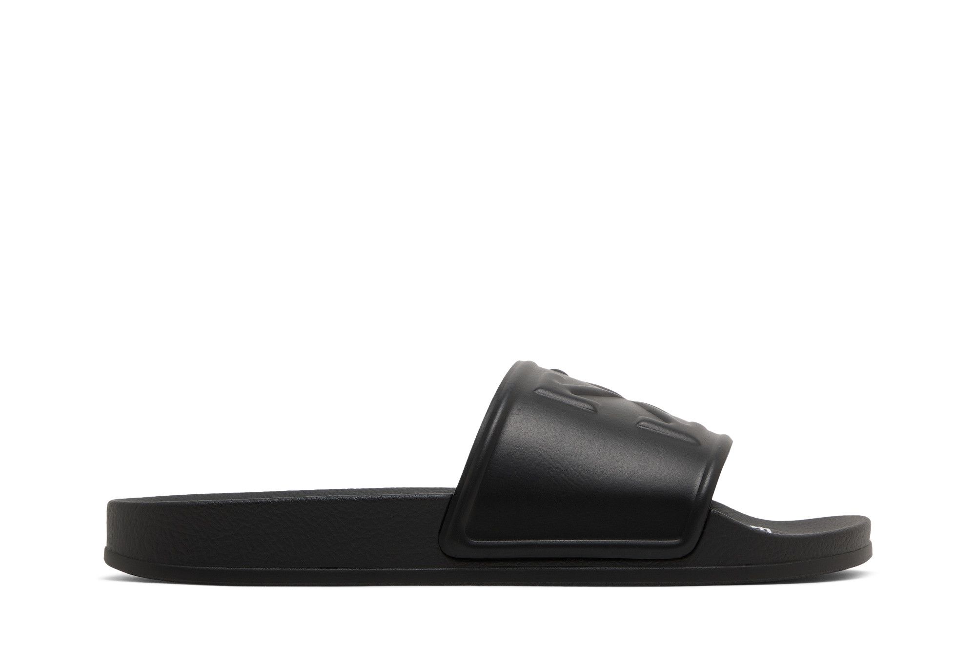 Off-White Logo Print Slide 'Black Embossed'