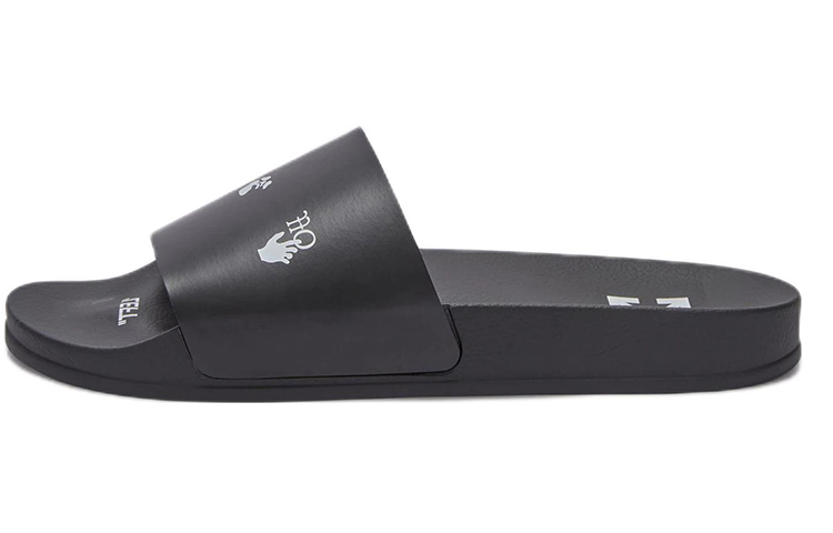 Off-White Logo Print Slide 'Drowning Man - Black' OMIA088F21FAB0041001/OMIC001C99MAT0021000