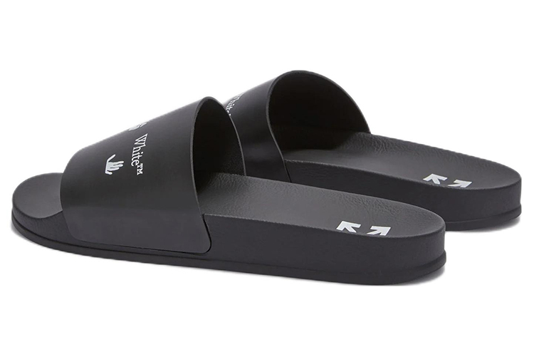 Purchase Off-White标志印花凉拖'溺水者-黑色' OMIA088F21FAB0041001/OMIC001C99MAT0021000