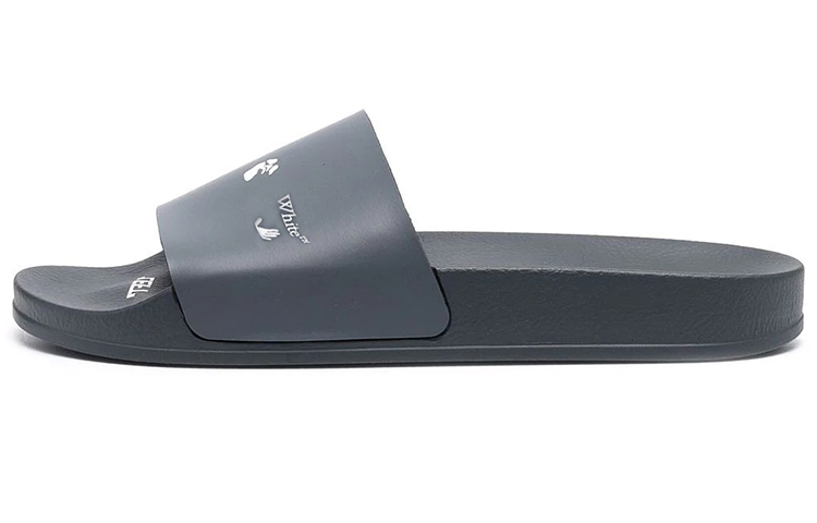 Off-White Logo Print Slide 'Drowning Man - Grey'