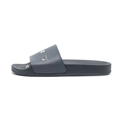 Off-White Logo Print Slide 'Drowning Man - Grey'