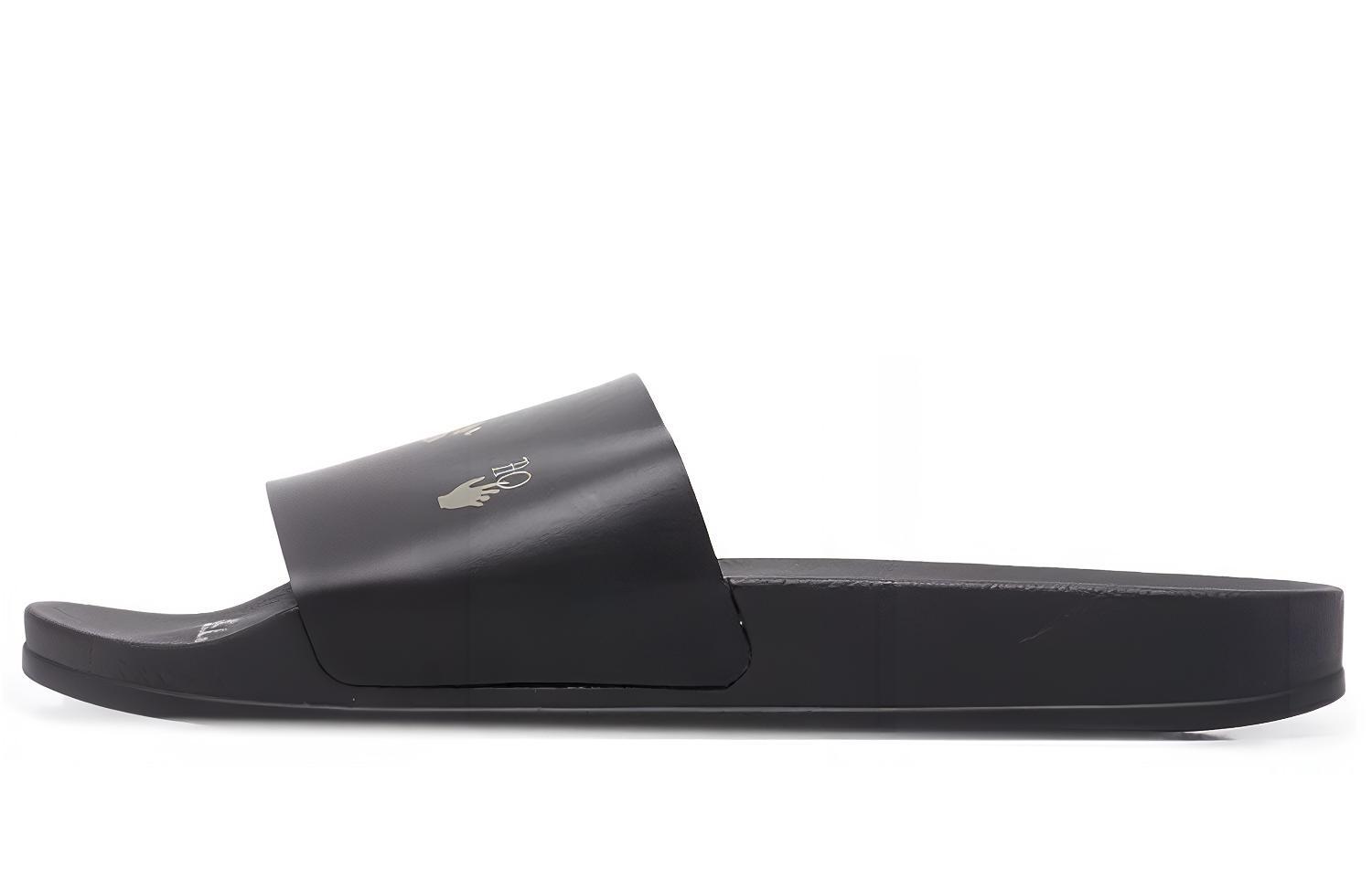 Off-White Logo Print Sliders 'Drowning Man - Black Khaki'