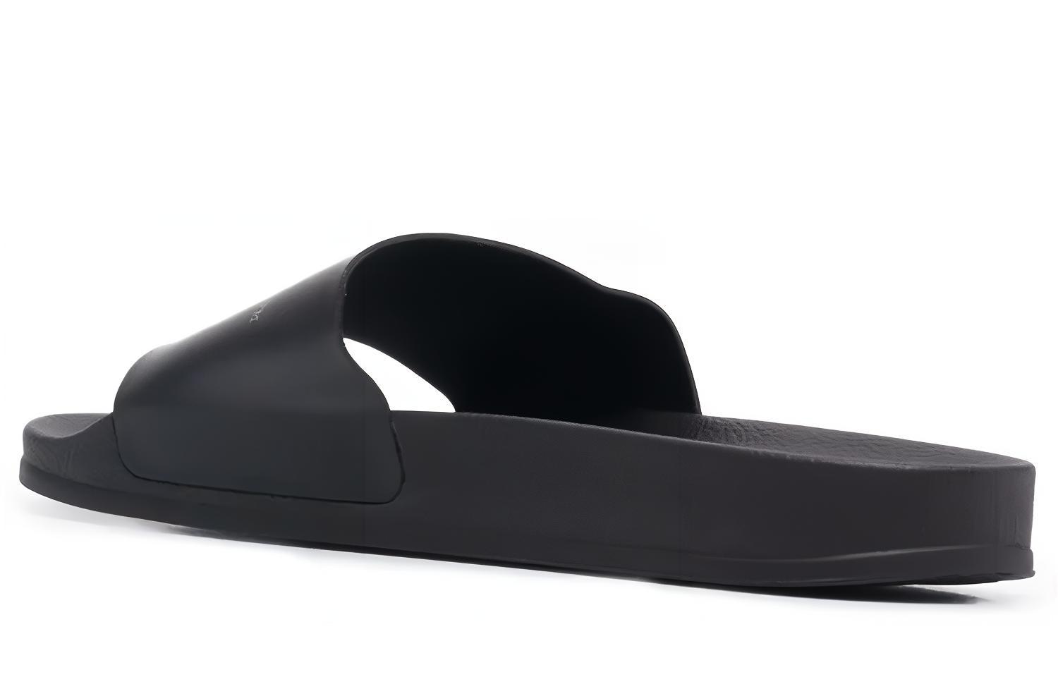 Off-White Logo Print Sliders 'Drowning Man - Black Khaki' 圖 4