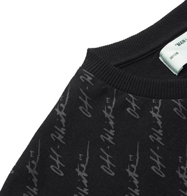 Kaos Hitam Cetak Logo Off-White Order Kaos Hitam Cetak Logo Off-White