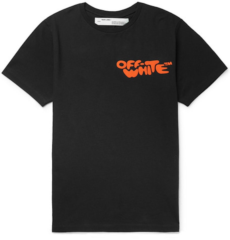 Off-White Logo Print Tee Black/Orange
