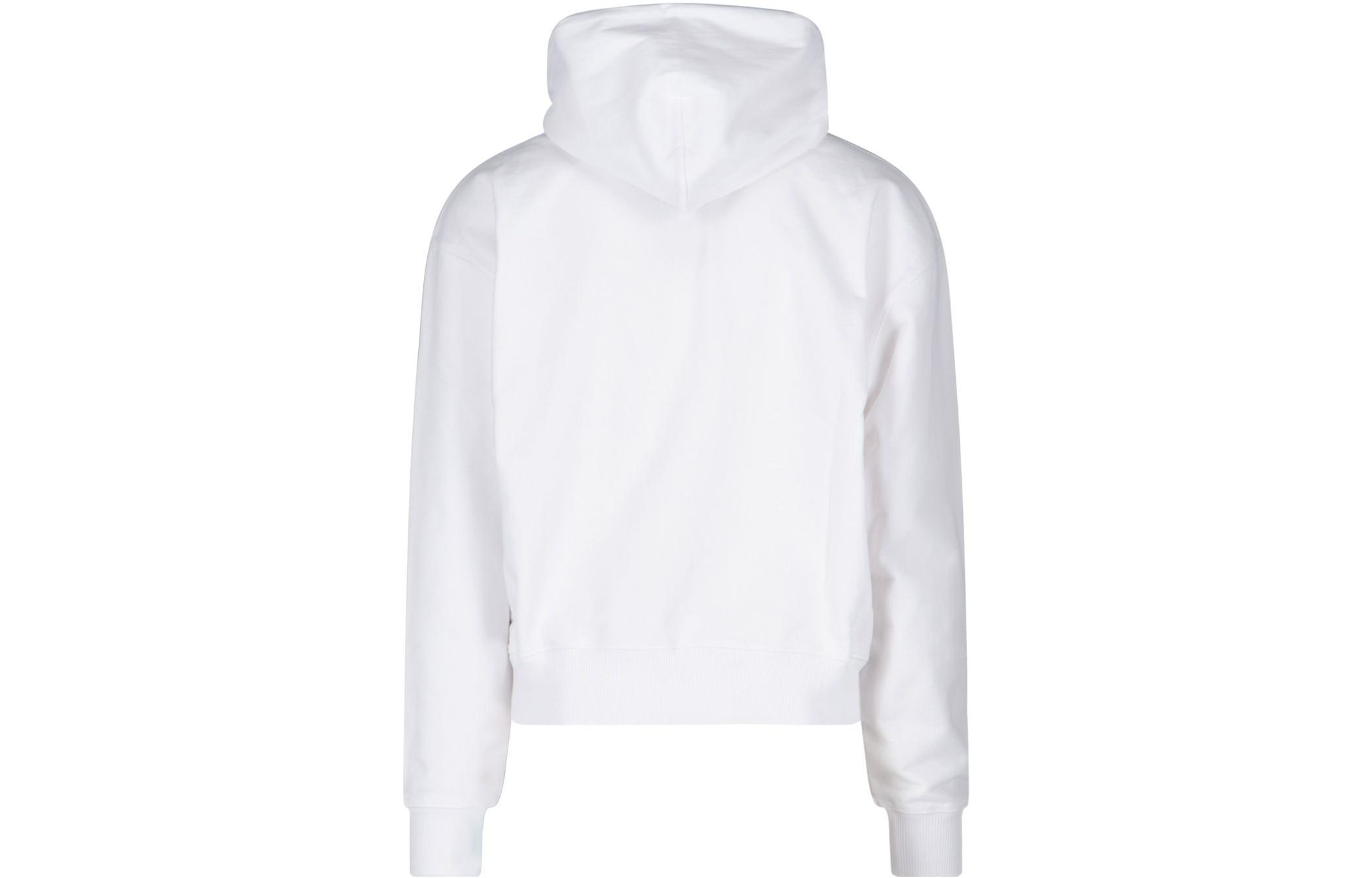 Lookbook OFF-WHITE Logo Printed Hoodie White  Fashionable Streetwear. OMBB037C99FLE0080110