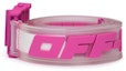 Buy Off-White Logo Printed Industrial Buckle PVC Belt Fushia Pink