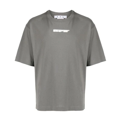 OFF-WHITE Logo Printed Pullover Short Sleeve T-Shirt Men’s Grey OMAA120S23JER0030701