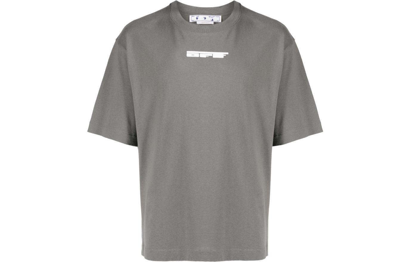 OFF-WHITE Logo Printed Pullover Short Sleeve T-Shirt Men’s Grey OMAA120S23JER0030701 圖 2