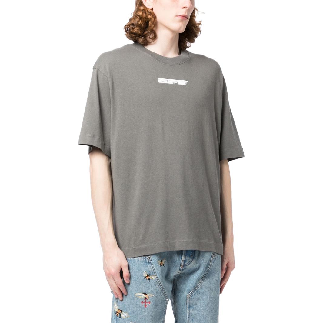 OFF-WHITE Logo Printed Pullover Short Sleeve T-Shirt Men’s Grey OMAA120S23JER0030701 圖 3