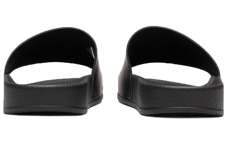 Off-White Logo Printing Fashion Casual Black Slippers 'Black Blue' 圖 5