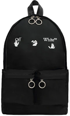 Beg galas OFF-WHITE Logo Petikan Hitam/Putih Buy Beg galas OFF-WHITE Logo Petikan Hitam/Putih