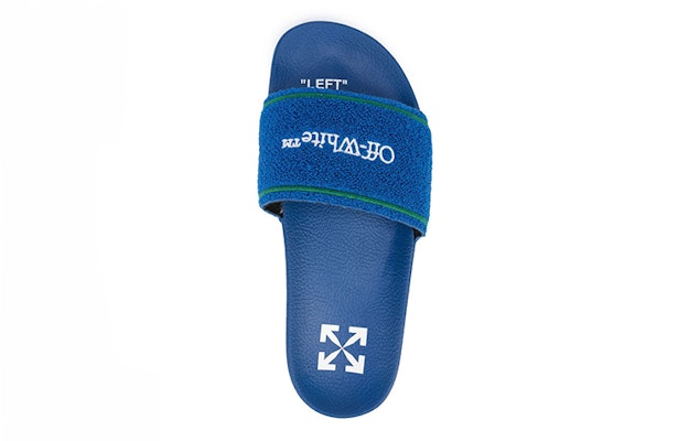 Off-White Logo Sliders 'Towel - Bright Blue' OMIC001S21MAT001-4555 Purchase Off-White Logo Sliders 'Towel - Bright Blue' OMIC001S21MAT001-4555