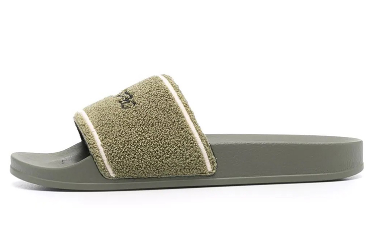 Buy Off-White Logo Sliders 'Towel - Khaki' OMIC001F21MAT001-6310