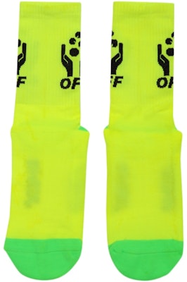 Off-White Logo Socks (SS19) Fluo Yellow/Black Buy Off-White Logo Socks (SS19) Fluo Yellow/Black