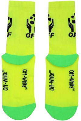 Off-White Logo Socks (SS19) Fluo Yellow/Black Order Off-White Logo Socks (SS19) Fluo Yellow/Black