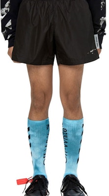 Off-White Logo Swim Shorts Black/White Lookbook Off-White Logo Swim Shorts Black/White