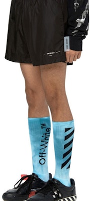 Off-White Logo Swim Shorts Black/White Shop Off-White Logo Swim Shorts Black/White